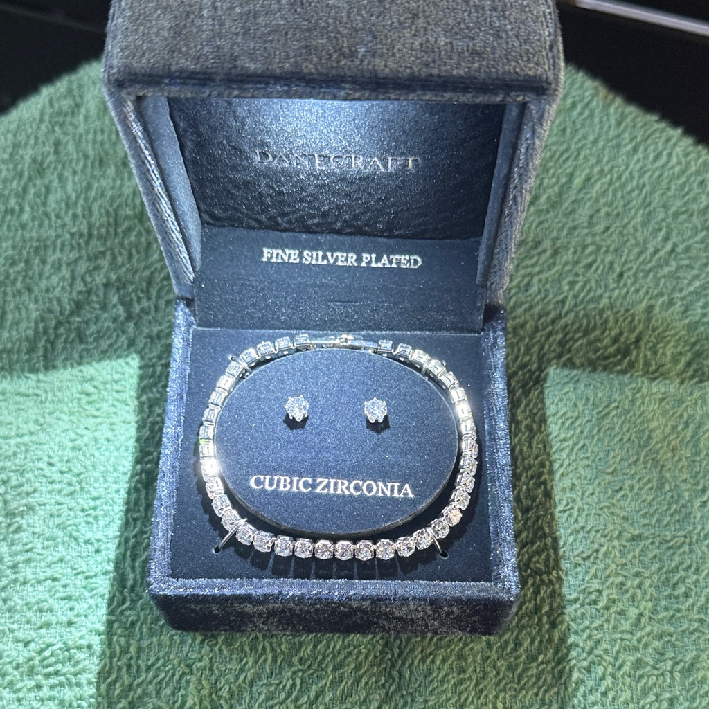 Craft Silver Cubic Zirconia Bracelet Set 30$